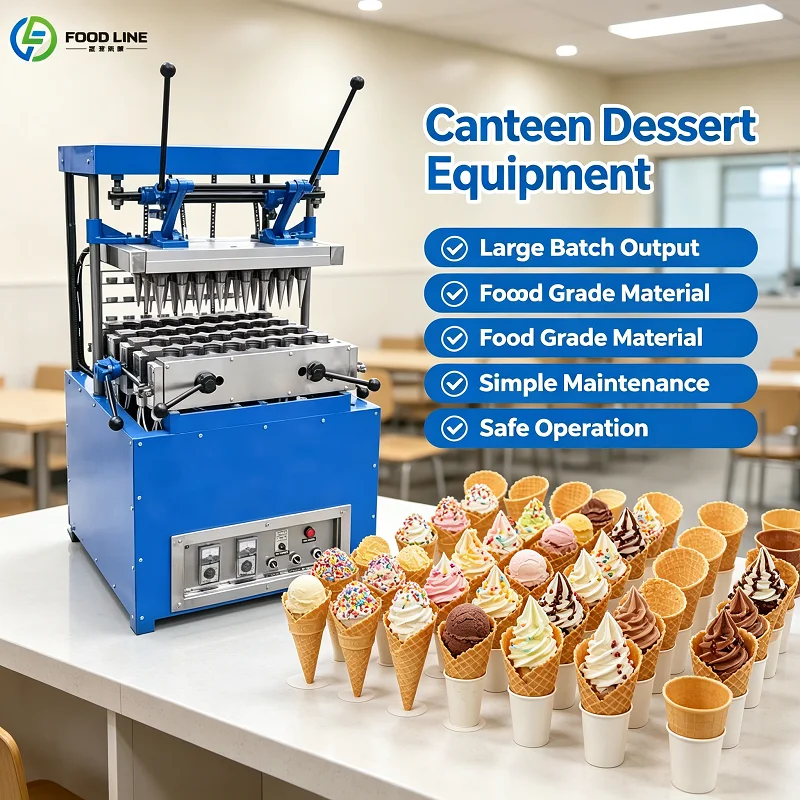 Automatic Ice Cream Cone Baker Commercial Waffle Making Machine for Cafe & Catering