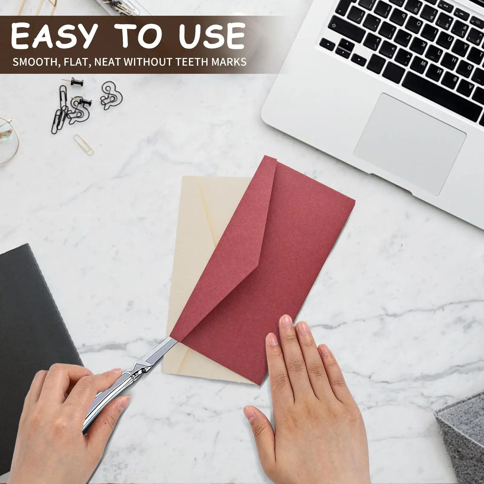 فتاحة رسائل، فتاحة حروف مغلف متقدمة، سكين معدني مفتوح للمكتب، قاطع مغلف مناسب للمكتب المنزلي الجيد