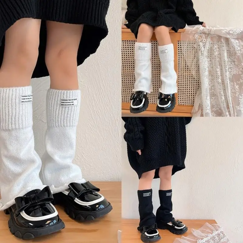 

R66D Fashion Knit Leg Warmers for Little Girls Knee High Socks for Dress Toddler Winter Slouchy Socks Thicken Warm Leggings