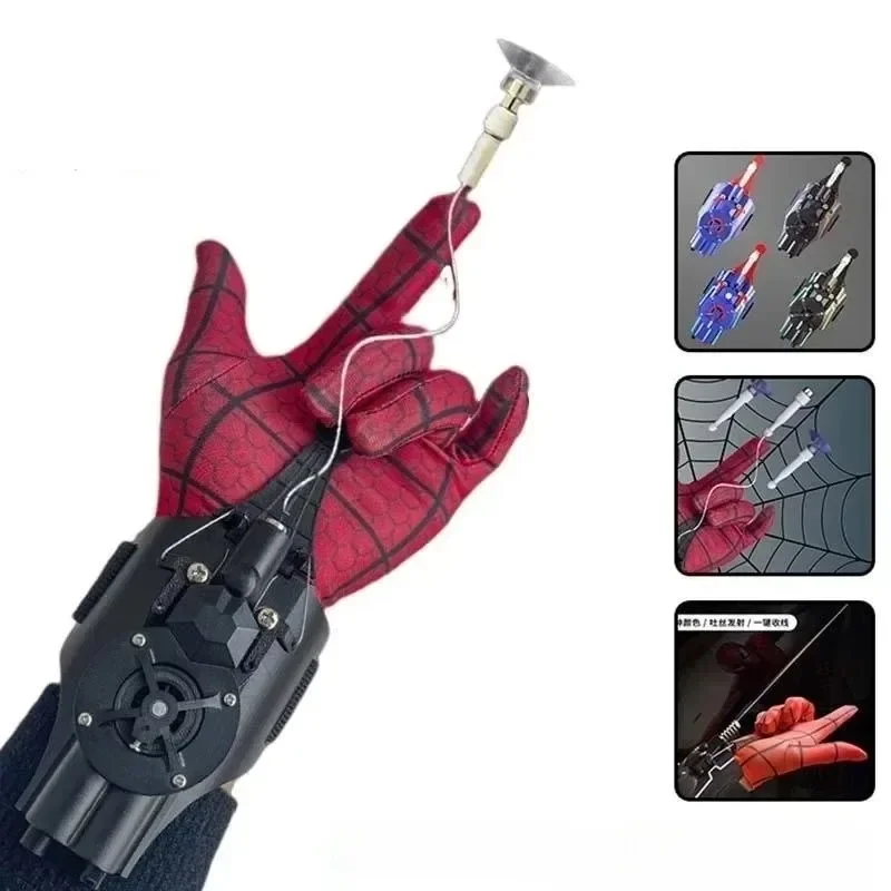 Spiderman Web Shooters Wrist Launcher Shooters Peter Parker Cosplay Props Shooting Device Toys Spidermen Silk Launche Toy