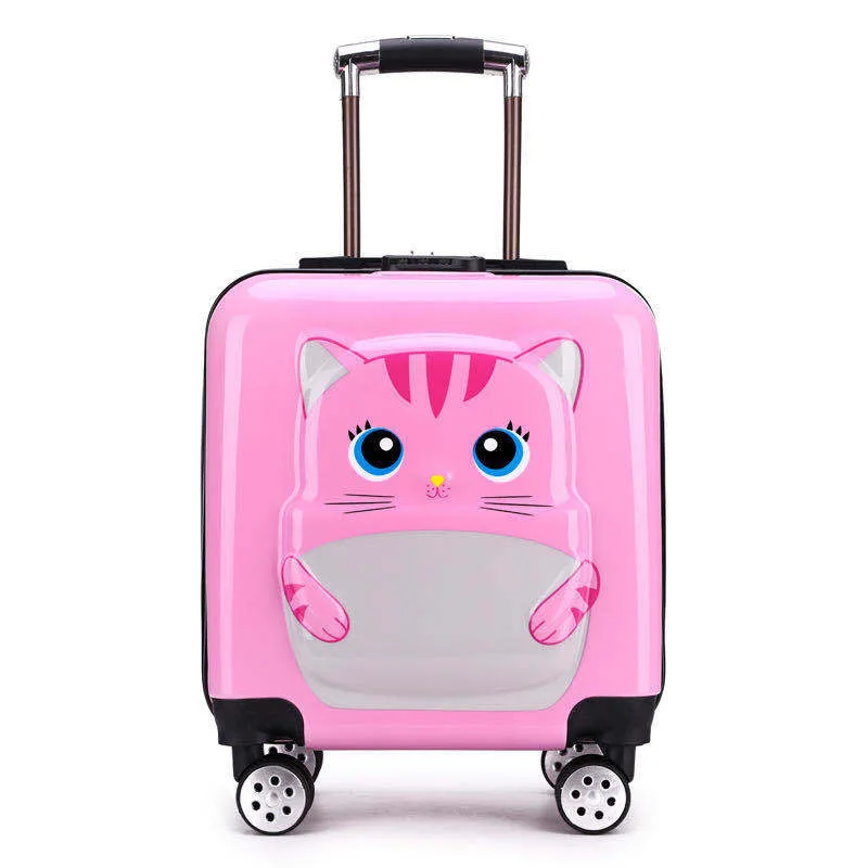 Kid\'s Luggage Children\'s Trolley Box Universal Wheel Luggage Box Password Box Cartoon Travel Box