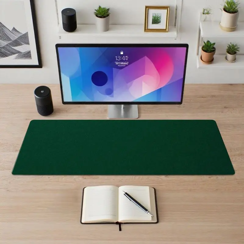 لوحة ماوس ألعاب XL Green، قاعدة غير قابلة للانزلاق، قماش ناعم، واقي مكتب للاستخدام المنزلي والمكتبي، 31.5 بوصة × 11.8 بوصة