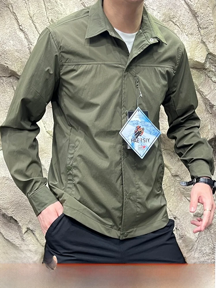 

Lightweight Outdoor 3D Tailored Men's irt Jaet Elastic Qui Dry Breathable Waterproof Spring Summer Faion Youth Sle