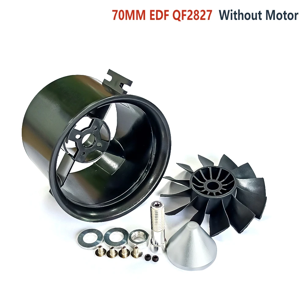 QX-MOTOR 30mm 50mm 64mm 70mm 80mm 90mm edf sem motor 6/12 lâminas ventilador canalizado para rc multiaxis drone peças de brinquedo