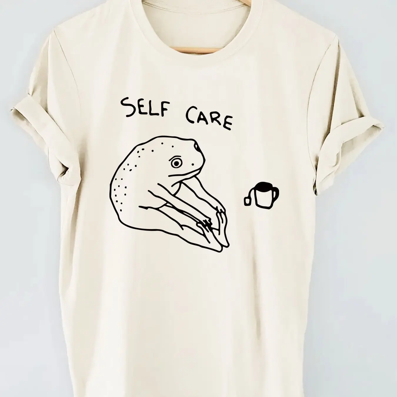 

Hot Selling Summer clothes Fashion Trend Frog Simple Sketch Print Y2K Men's And Women's High-quality Comfort Cotton Mens T shirt