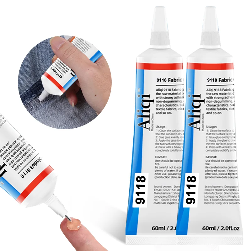 15/60ml Fabric Sewing Glue Waterproof Quick Dry Strong Fabric Glue Versatile Fabric Repair Seam Adhesive for Clothing Textiles