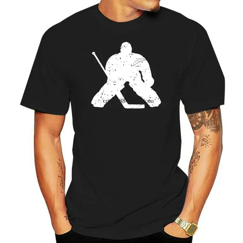 T Shirt Design Basic Top  Comfort Soft O-Neck Sportser Ice Hockeyer Goali Premium Short-Sleeve Mens Shirt