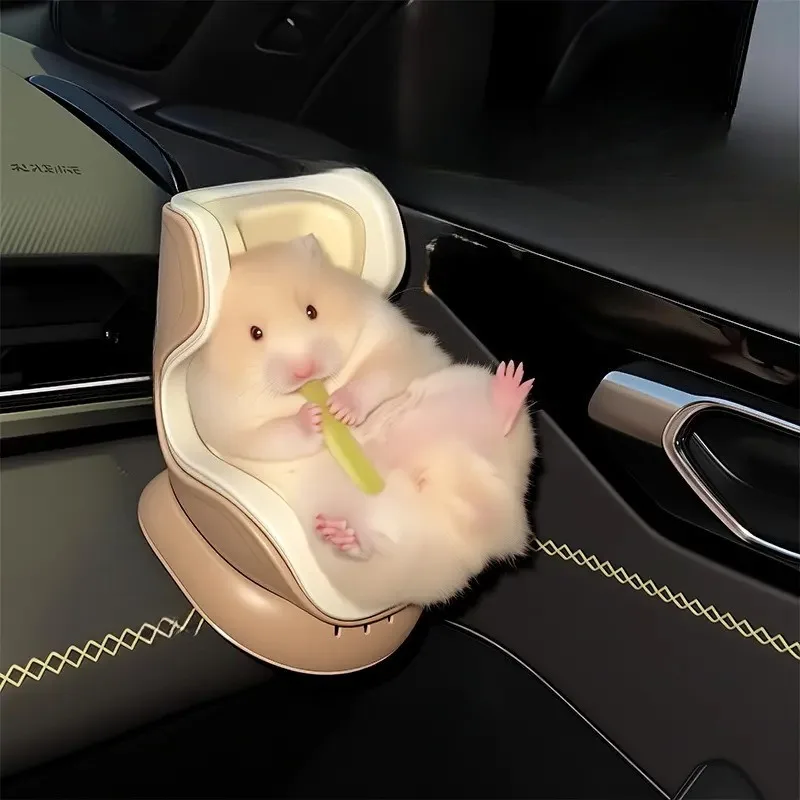 

New Mini Car Safety Seat Decor Cute Hamster Pet Device Lovely Mouse Seat Storage Ornament Fashion Auto Interior Decoration
