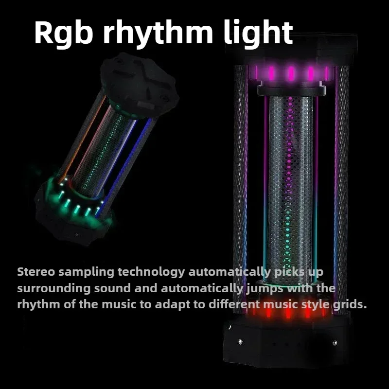 Retro Tube Night Light Electronic Tube Music Spectrometer Level Pickup Rhythm Light Desktop Ornament