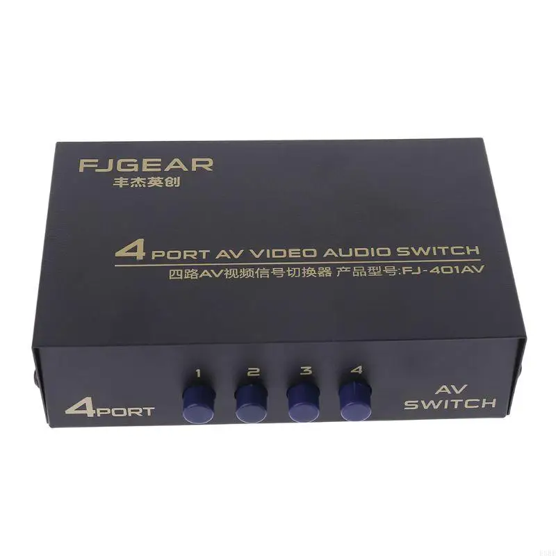 E8BE 4 1 Out RCA Switcher Video Splitter Amplifier para caixa DVD DVR