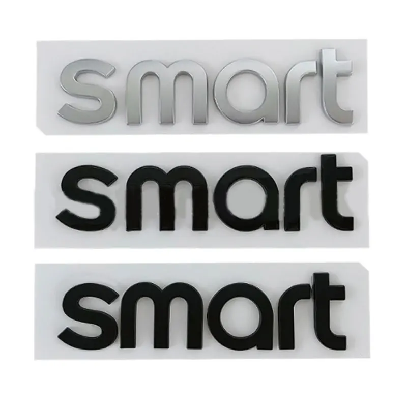 SMART Big Small Letter Badge Car Stickers for Mercedes Benz Smart Front Hood Logo Rear Trunk Labels Refit Car Accessories