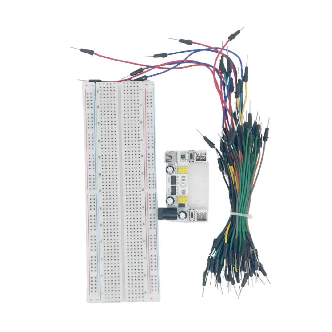 MB-102 / MB102 Solderless Breadboard 400/830 Tie-Points with Dupont Jumper Wires, for Arduino Testing, Laboratory & DIY Prototyp