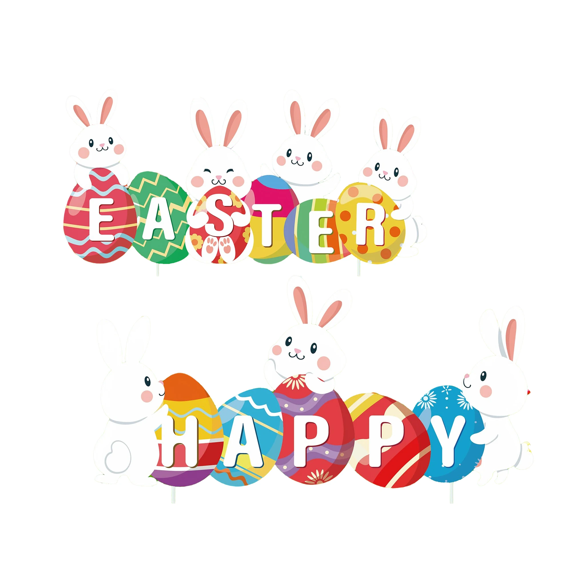 

Праздничные садовые украшения к Пасхе: милые кролики и пасхальные яйца, декор для двора, ландшафтные украшения, декоративные элементы для газона