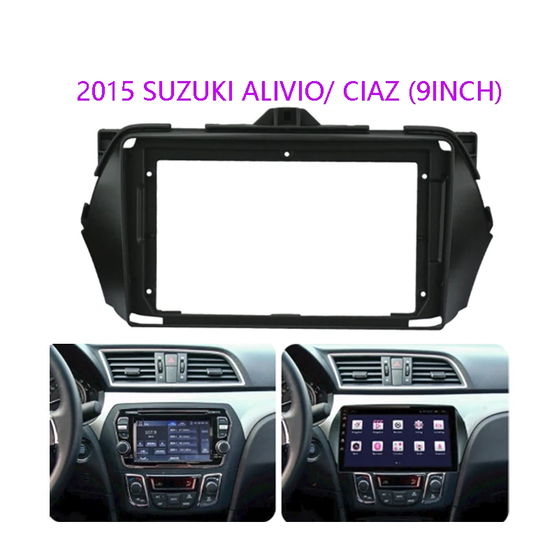 Double Din 9 Inch Car Radio Installation DVD GPS Mp5 Plastic Fascia Panel Frame For 2015 SUZUKI ALIVIO/ CIAZ