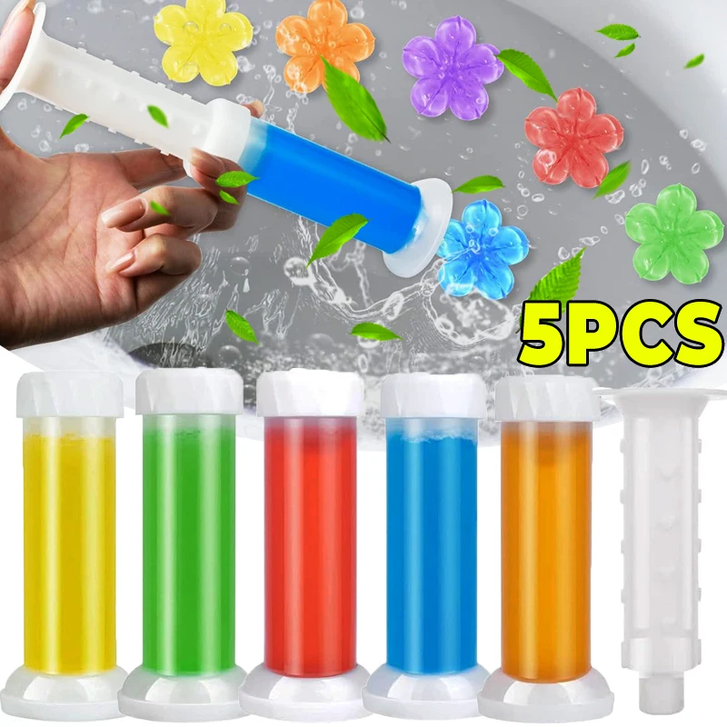 Gel de baño aromático con flores, elimina los olores, limpiador de inodoro, detergente para limpieza de inodoro, ambientador, limpieza de fragancias para el baño