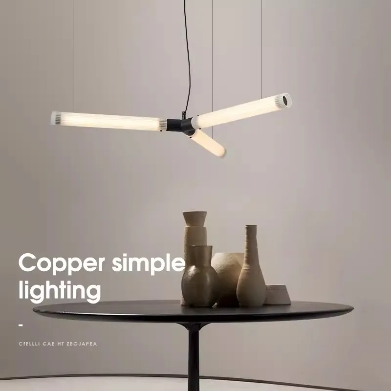 Therna Baxter Pendant Lamp Nordic Restaurant Bedroom Dining Lamp Minimalist Lounge Designer Art Decor Long Tube Hanging Lamp