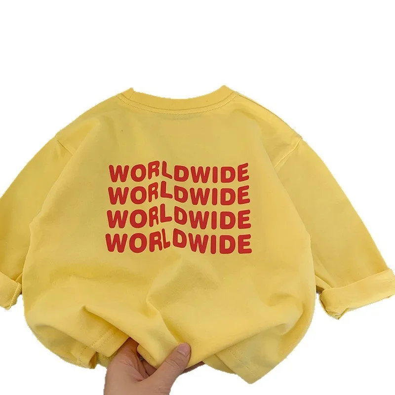 RAISE Herbst Kinder Jungen T-Shirts 2026 Buchstaben-Print Kinder Jungen Langarm Vielseitig Lässig 2-8 Jahre Baby Jungen Pullover Oberteile – Detail 6