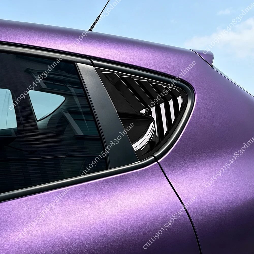 Glänzend Schwarze Hintere Seitendreieck-Fensterabdeckung für SEAT Leon MK2 1P TDI TSI TFSI LPG FR Cupra R 2005-2012 Auto-Styling 2 Stück – Detail 1