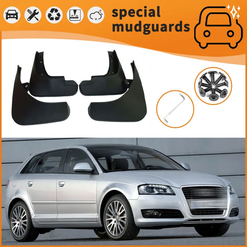 

For 10-21 Audi A3 models Mudguards Fender Mudflaps Front Rear Flares Splash Guards Cover Car Accessorie