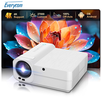 Everycom Light Unicorn T28 PRO Full HD 1080P Projector Android LED Video Projectors 4K 5G WiFi Home Cinema Theater Smart Beamer