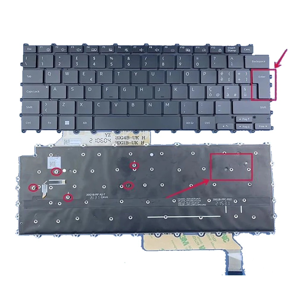 XIN-US-UK-RU-IT layout Backlit Laptop Keyboard For Samsung Galaxy Book Pro NP930XDB NP930XDB NP930XDB-KD1US NP935XDB 935XDB