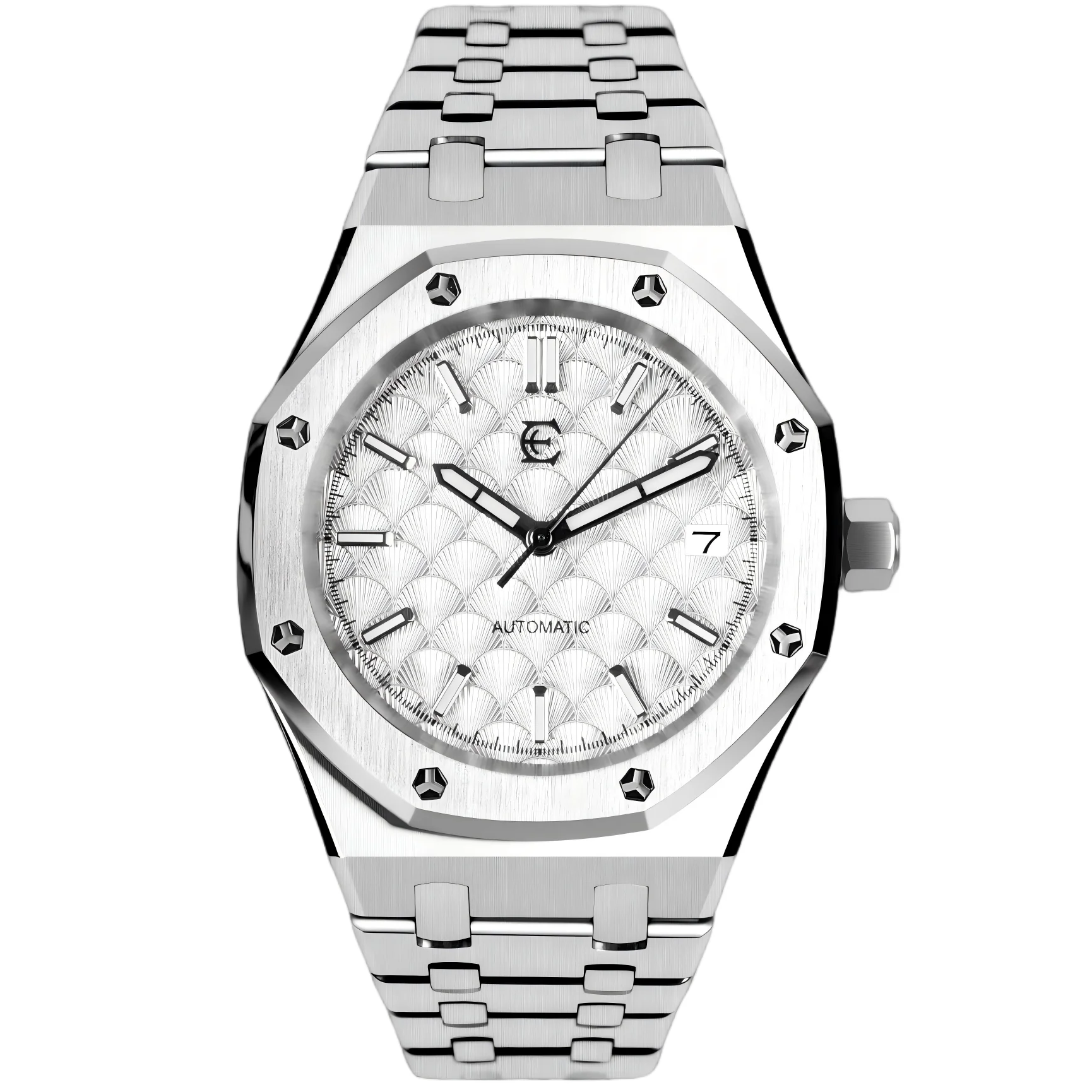 ENITON Guilloche Dial Mechanical Wristwatch Stainless Steel 316L 9015 Automatic Watch 5ATM Customized Rotor Watch