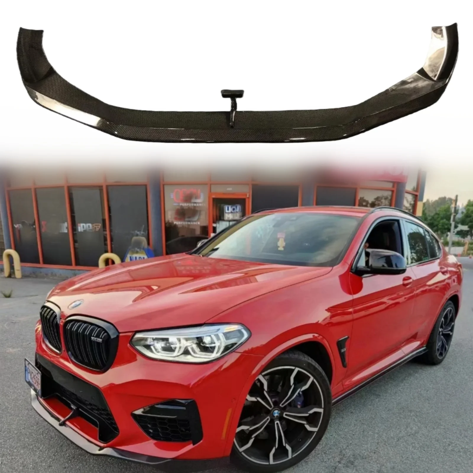 For BMW X3M F97 X4M F98 2019UP REAL CARBON Front Bumper Lip Spoiler BODYKIT
