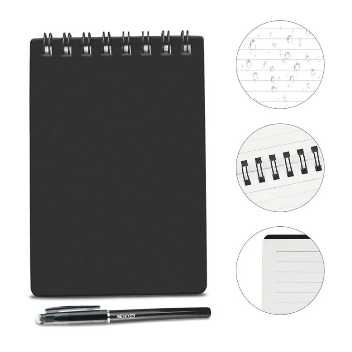 Mini A7 Erasable Notebook Paper Reusable Smart Microwave Wave Cloud Erase Notepad Portable Diary Office School Small Size