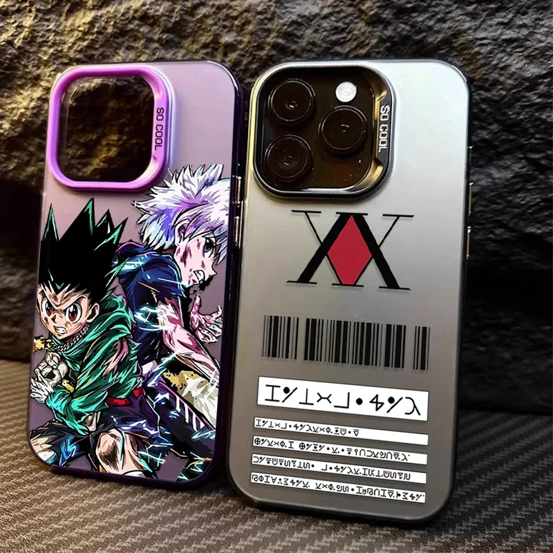 Japanese Hunter X Hunters Matte Hard Case for iPhone 15 16 14 13 12 11 Pro Max XS X XR 8 7 Plus SE 2020 Shockproof Plating Cover