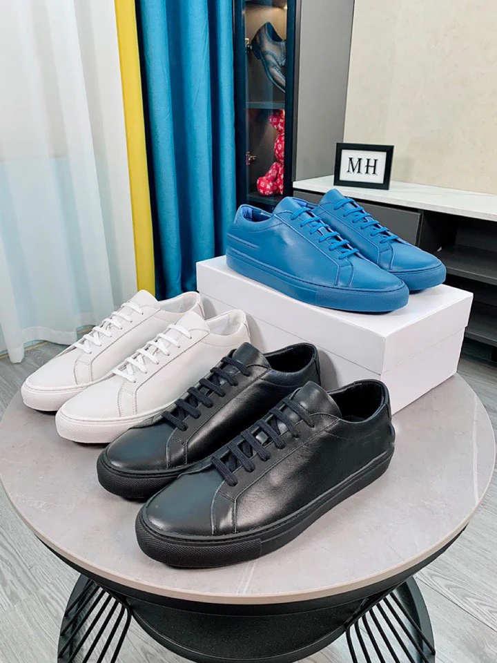 

Luxury Brand Casual Shoes Versatile Solid Color Leather Sneakers White Sneakers Unisex Athletic Shoes Flat Shoes Hiking Shoes