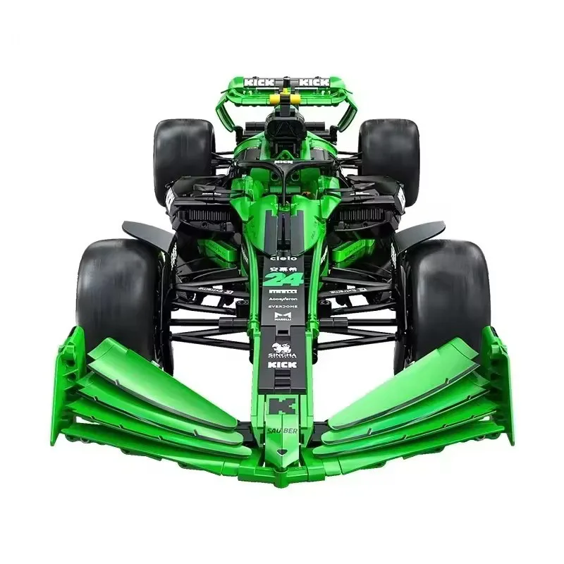 Cada 1:8 MOC Sauber التقنية الخضراء F1 بنة الطوب C44 سيارة رياضية ألعاب البناء مجموعة للبالغين هدايا الاطفال