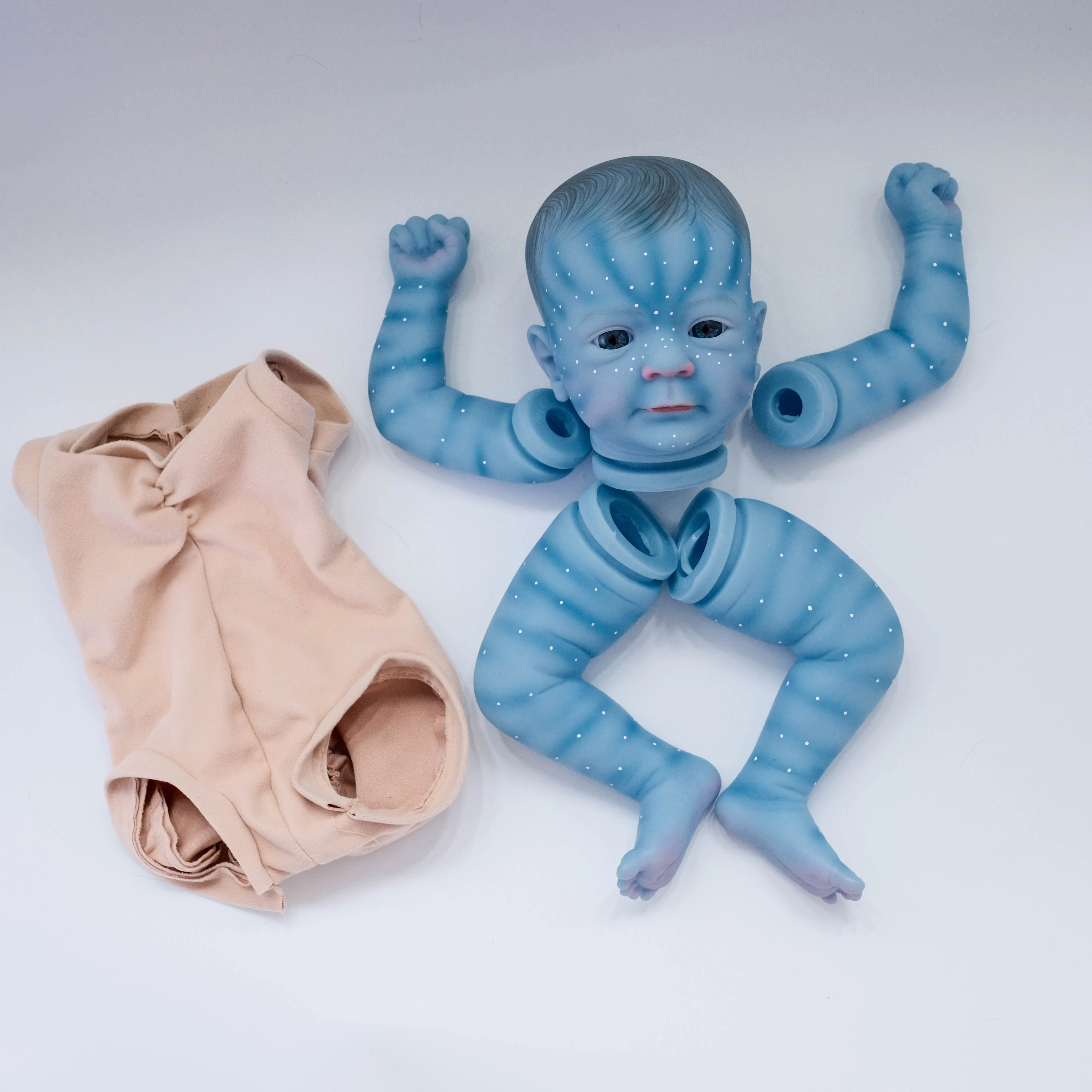 NPK 18 นิ้ว Fecilia Avatar Woodland เหมือนจริง Reborn ตุ๊กตาชุด-ทาสีตุ๊กตาที่ยังไม่เสร็จสําหรับ DIY ของเล่น Crafting