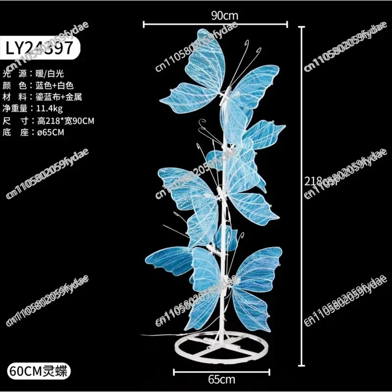 Wedding Props Butterfly Wings Pendant Ceiling Decoration Wedding Stage Catwalk Wrought Iron