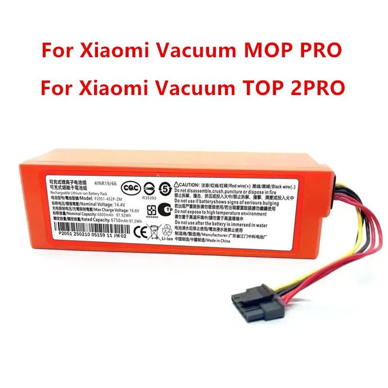 14.4V 6800mAh 100% New Lithium Battery. Suitable For Xiaomi Floor Mopping Robot 2.2 Pro/MJST1S/MJSTS1