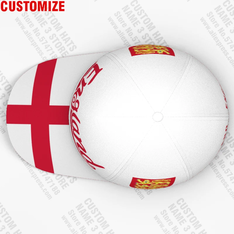 England Baseball Caps Free Custom Made Name British Team Logo Uk Hats Country Travel Britain Nation United Kingdom Flag Headgear