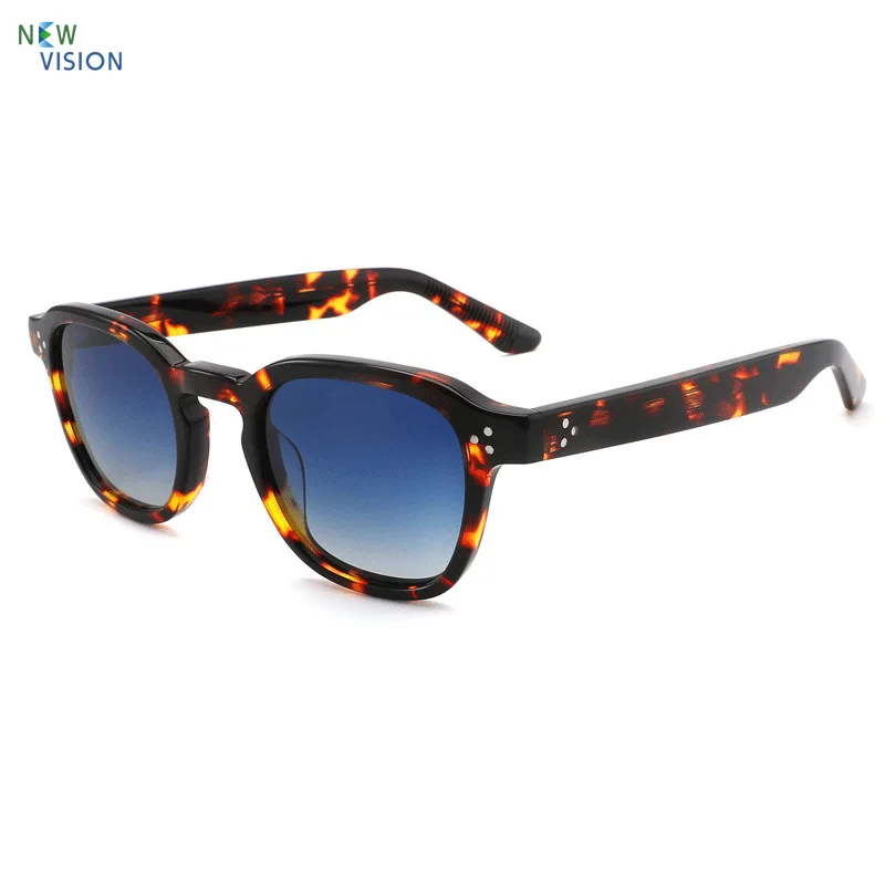 

New Retro Square Sunglasses Women High-end Acetate Eyeglass Tortoiseshell Fashion Men Outdoor Car Driving Polarized Sun Glasses