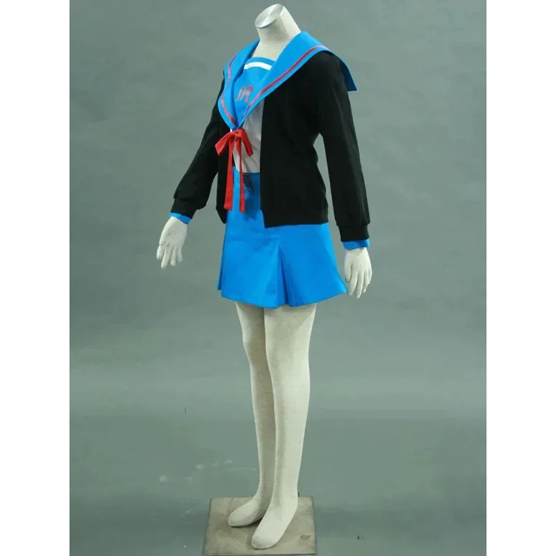 Anime Cosplay Nagato Yuki Costume Yuki Nagato Women's Outfit Halloween Cosplay Costume Seifuku Cosplay Halloween