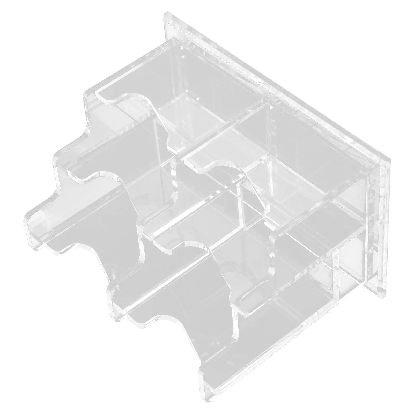 Premium Thickened Non-Slip Acrylic Business Card Stand for Office Desk Business Cards Holder Transparent Cards Display Rack