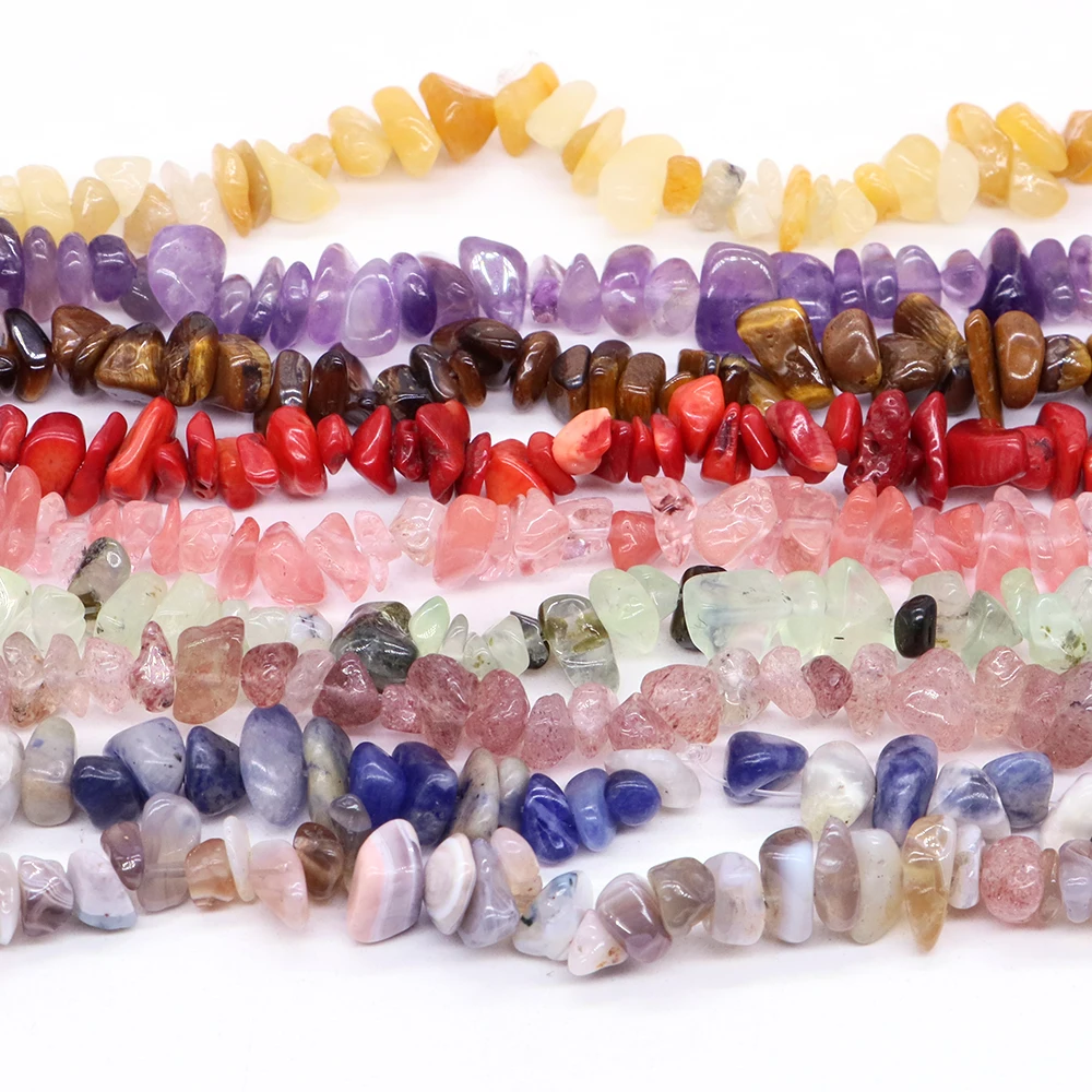 5-8mm Natural Chips Stone Beads Irregular Gravel Amethysts Garnet Beads For Jewelry Making DIY Bracelet Necklace Gem Accessories