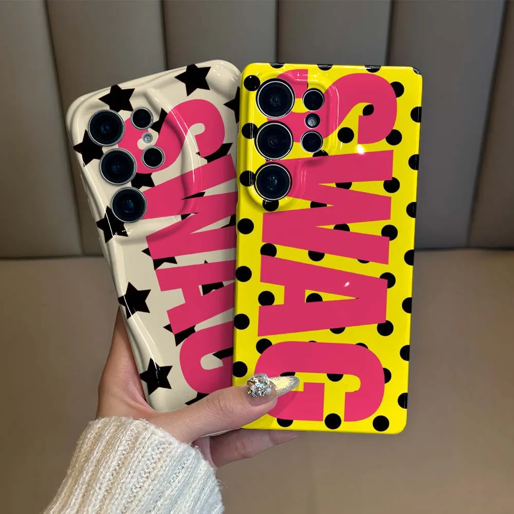 Yellow Polka Dot Cover For Samsung Galaxy S26 S25 S24 S23 S22 FE Plus Ultra Feilin Phone Case Wave Oil Phone Case