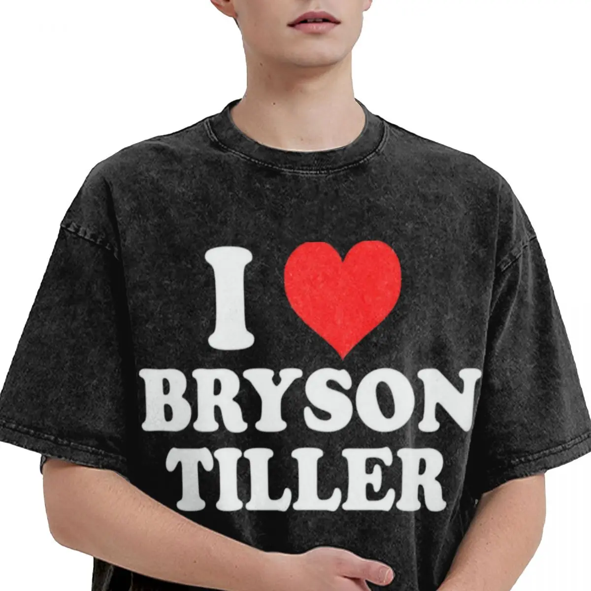 Mode I Love Bryson Tiller Shirts Merchandise Rapper Hiphop Losse T-Shirts Mannen Vrouwen Oversized T-Shirt Kleding