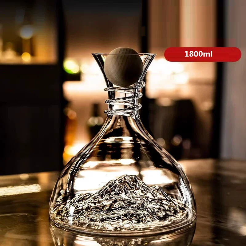 1800ML Red Wine Decanter Crystal Glass Reds Wines Whiskey Wines Wine Quick Waterfall Iceberg Dispenser drinkware