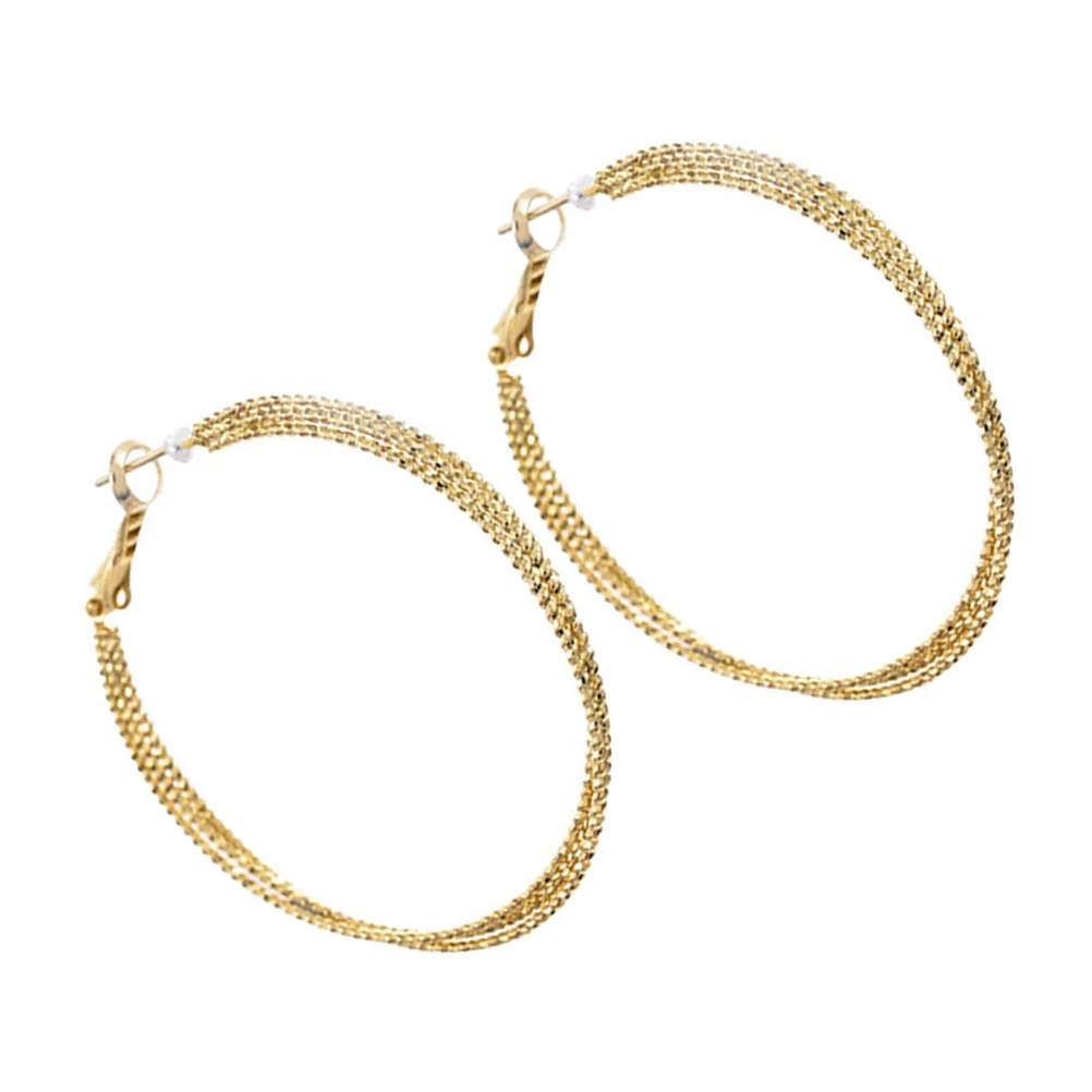

Big Hoop Dangle Round Loop Earrings Golden Large Women Fashion Drop European Prom Wedding Casual Elegant Charm