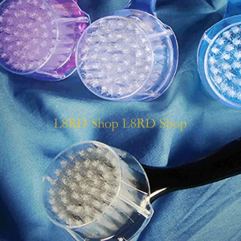 L8RD Round for Head Art Powder Dust Remover Cleaning Brush with Plastic Long Han