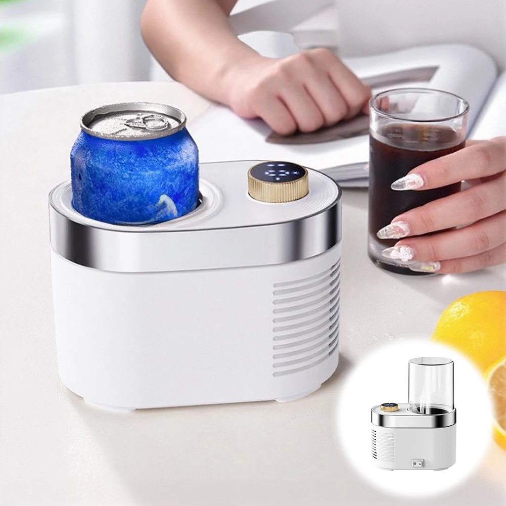 Intelligent Touch Control Heating And Cooling Cup With Large Screen For Year Round Beverage Temperature Control White