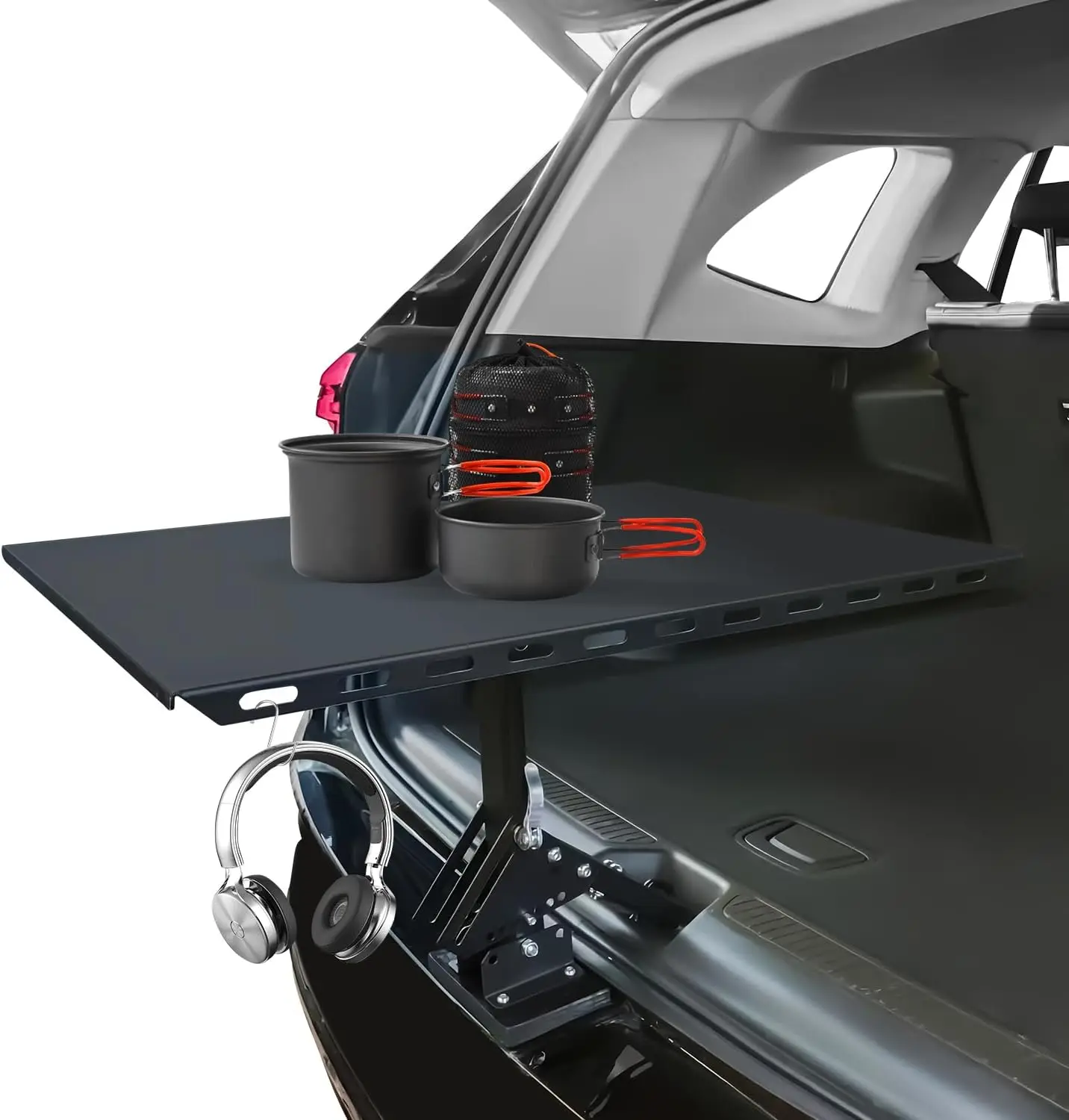 stllf Factory Oem Alloy Steel Portable Adjustable Foldable Folding SUV Universal Tailgate Trunk Outdoor Car Picnic Camping Table