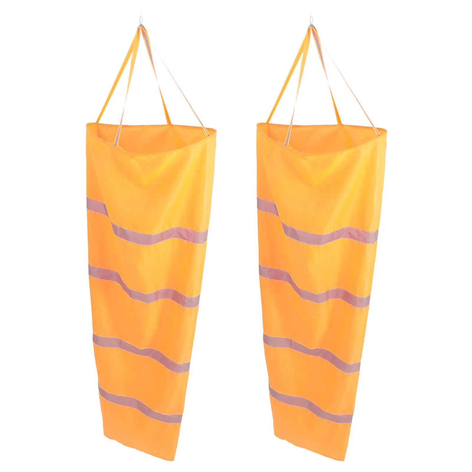 2Pcs Wind Direction Indicators 4.92ft Reflective Outdoor Windsocks Heavy Duty Airport Yard Wind Measurement
