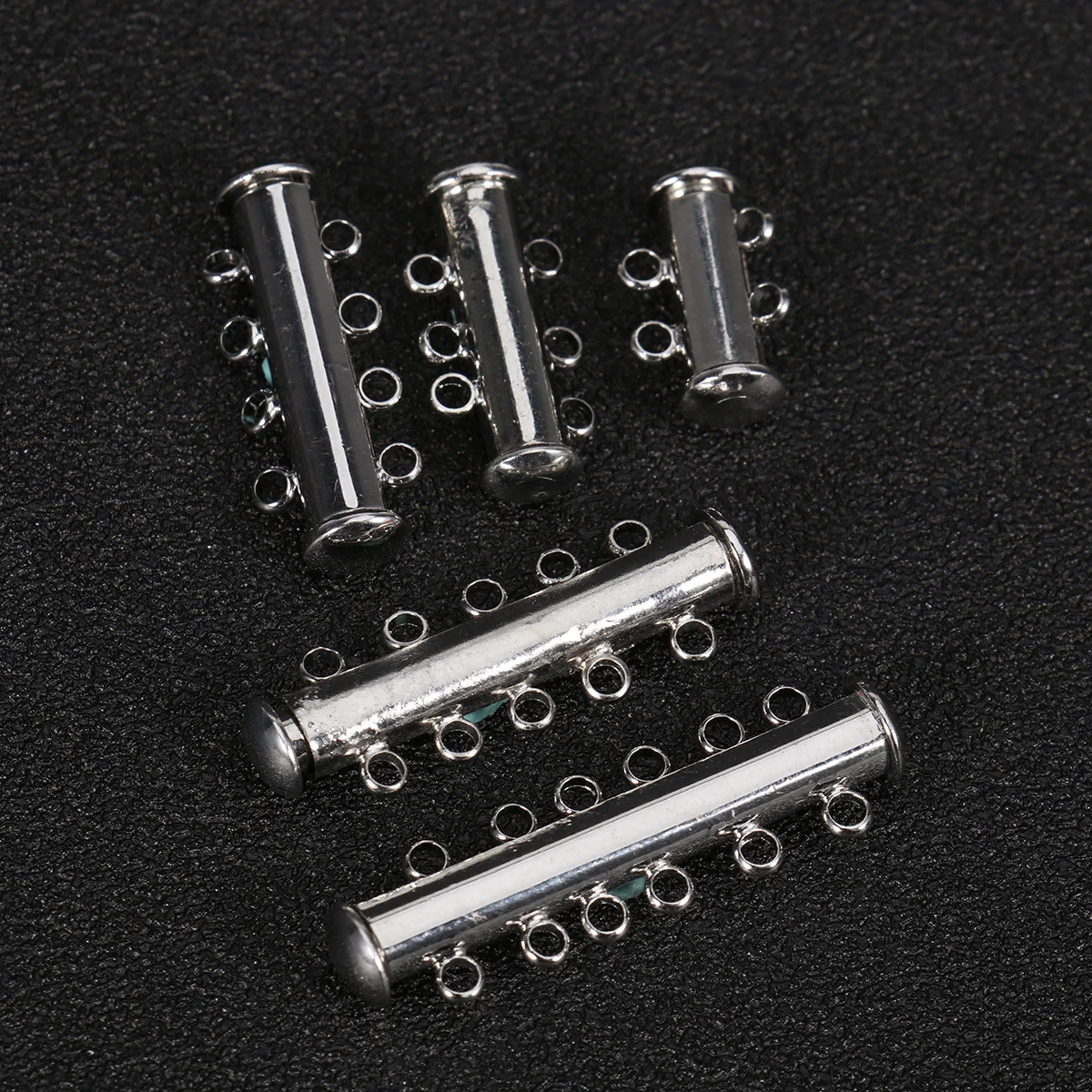 

5Pcs Silver Plated Multi Strand Slide Magnetic Tube Lock Clasp for Jewelry Making Findings Easy Design Alternative to Lobster