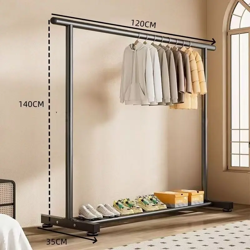Imagen 3: Perchero para Ropa, Perchero Resistente con Ruedas y Estante Inferior para Colgar Ropa