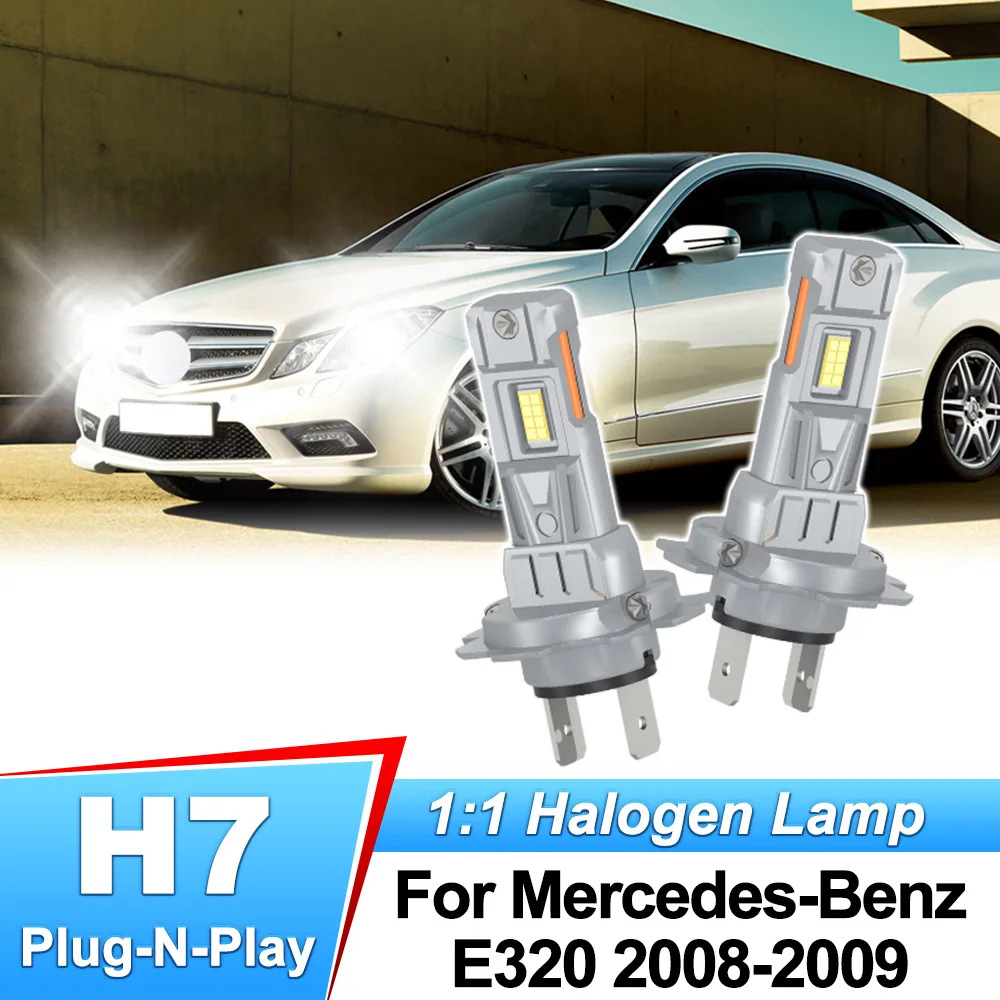 

H7 LED Car Headlight 30000LM 6000K Canbus Error Free H7 Car Bulbs 100W Plug and Play 12V For Mercedes-Benz E320 2008-2009